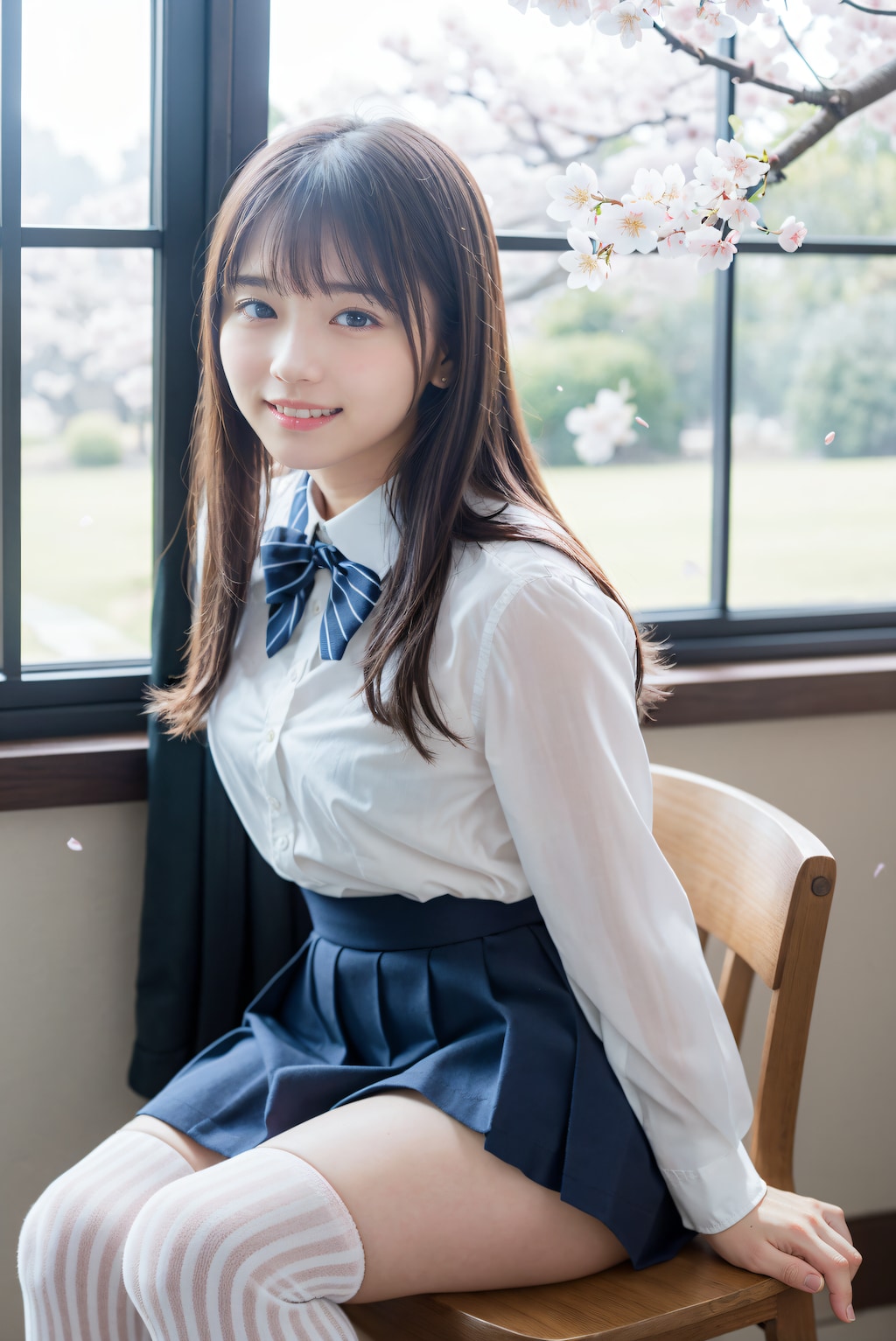 桜の見える教室