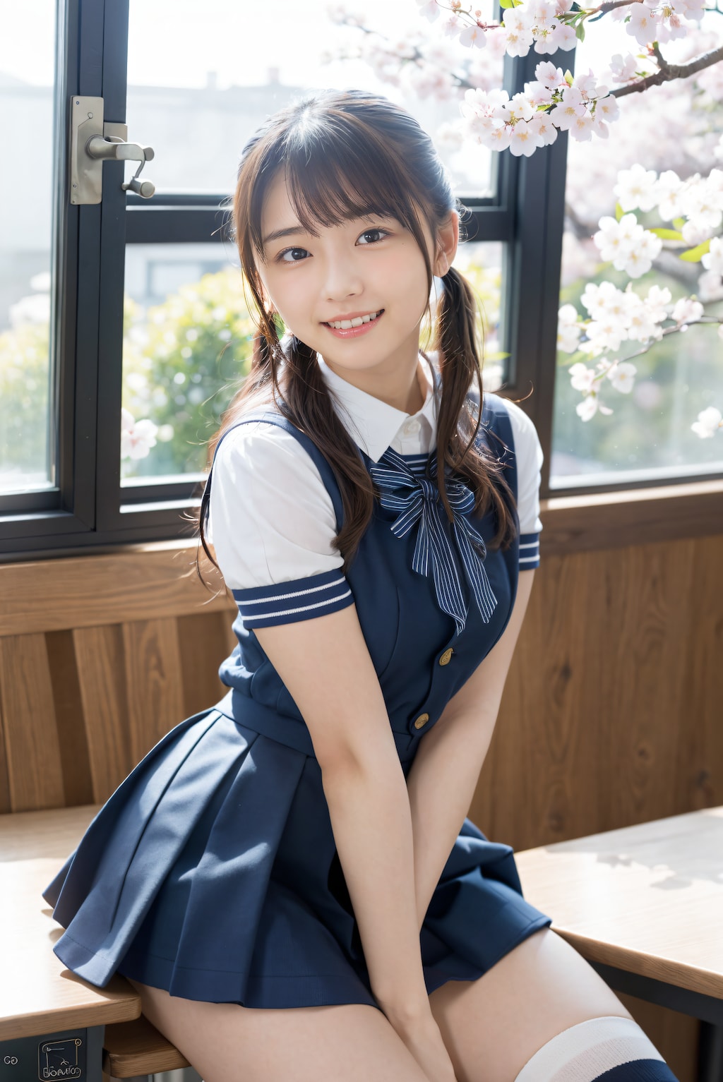 桜の見える教室