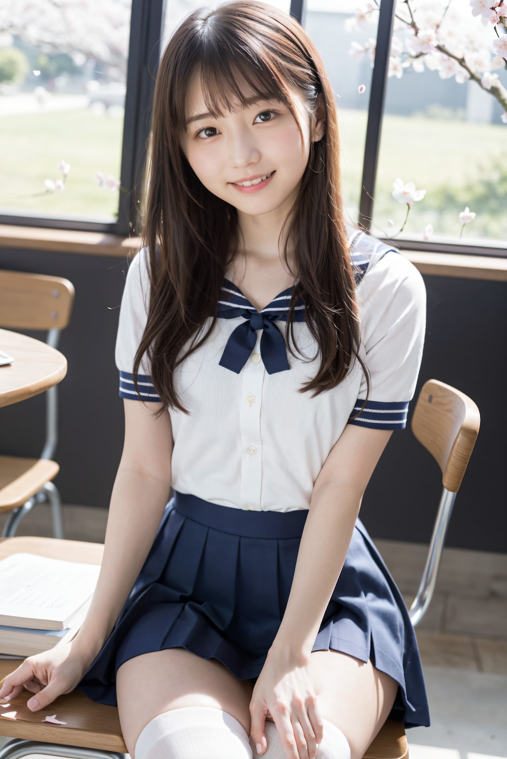 桜の見える教室