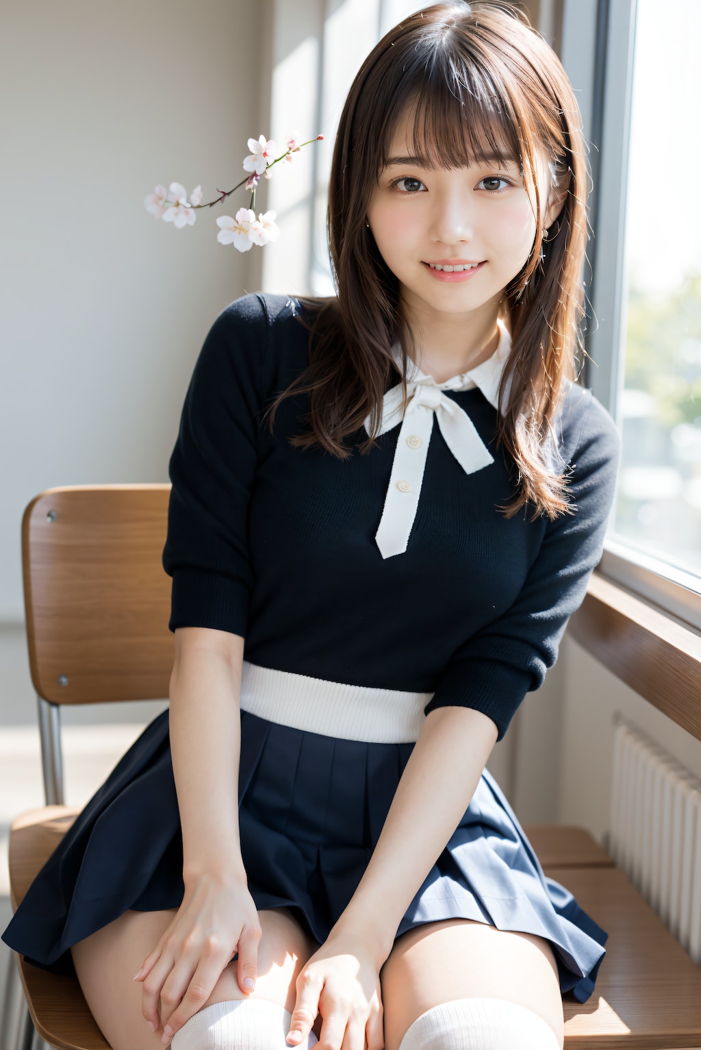 桜の見える教室