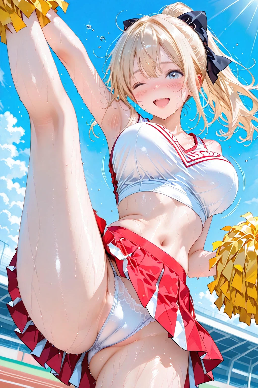 先生、これはチアリーディングです。安心してください、入っていません！
