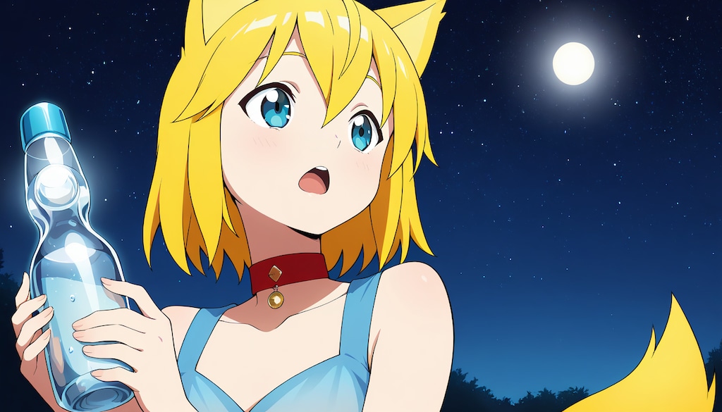 連日に渡りラムネ瓶が発動させる固有結界に取り込まれその幻想的な心象風景に感嘆しつつそもそも何故ラムネ瓶にそんな芸当ができるのかという根本的な疑問が浮かび不思議そうな顔をするキツネ