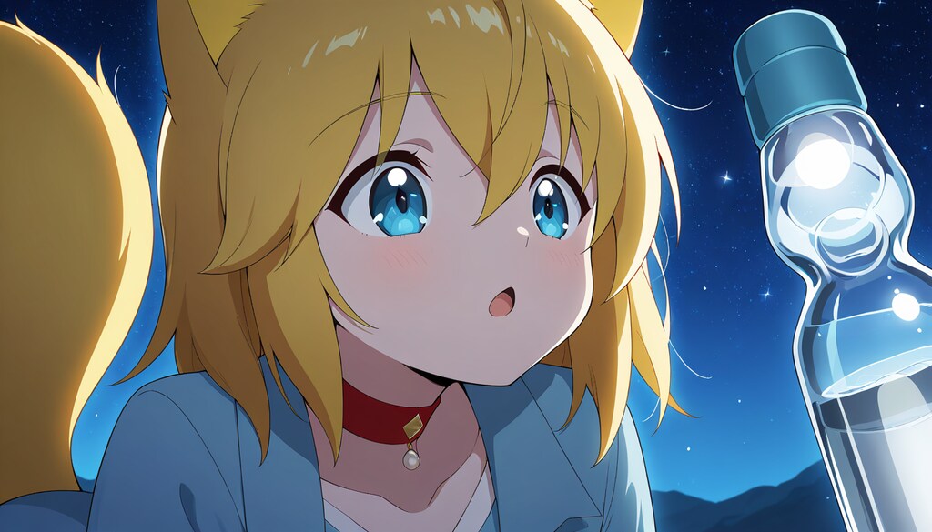 連日に渡りラムネ瓶が発動させる固有結界に取り込まれその幻想的な心象風景に感嘆しつつそもそも何故ラムネ瓶にそんな芸当ができるのかという根本的な疑問が浮かび不思議そうな顔をするキツネ