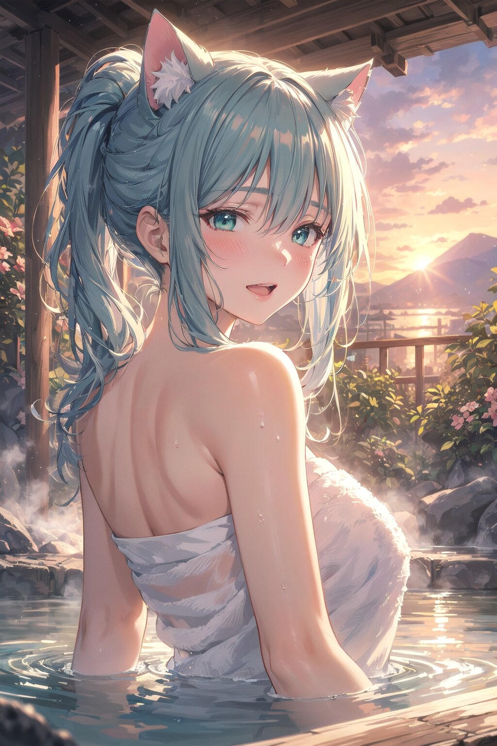 素敵な朝ですね♨️🐱✨️