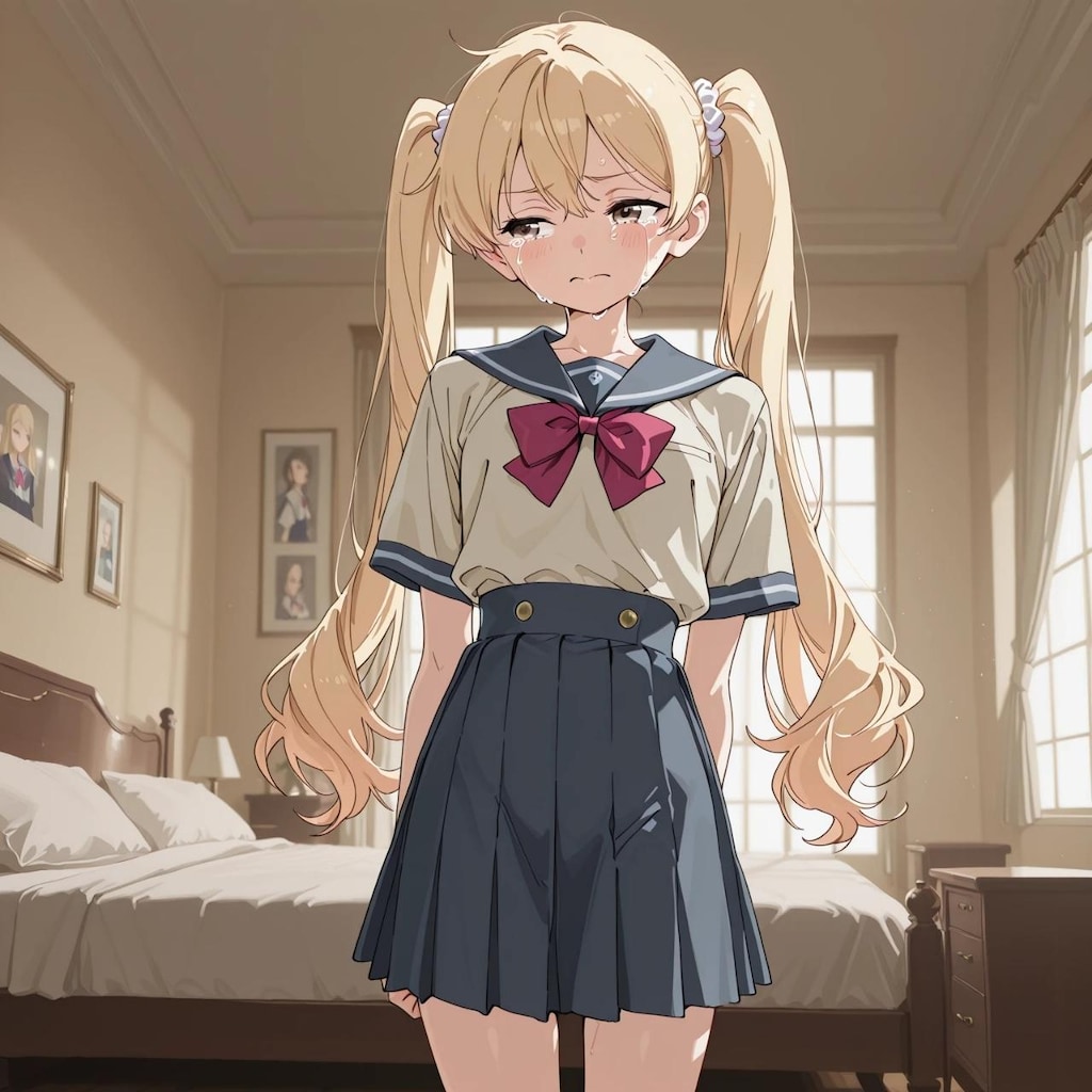 金髪少女のストリップ