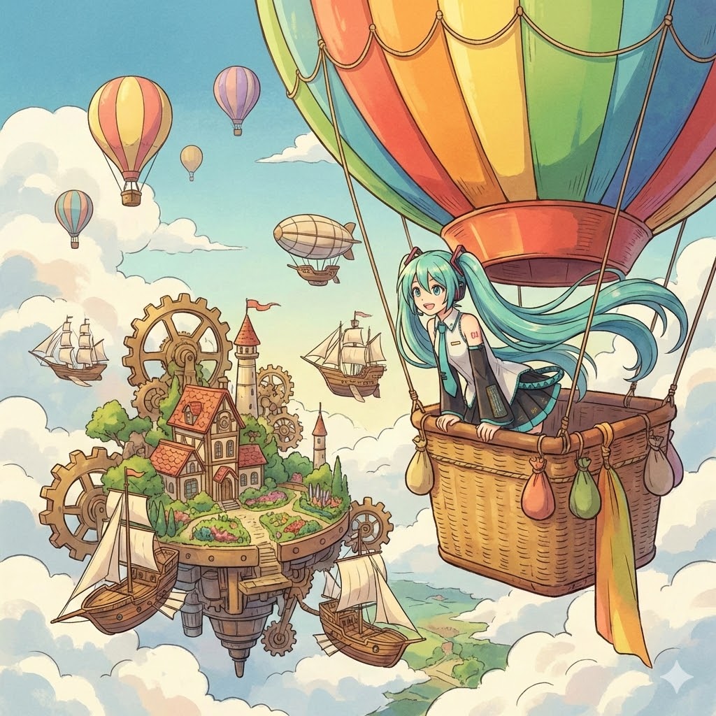 気球で冒険 | の人気AIイラスト・グラビア