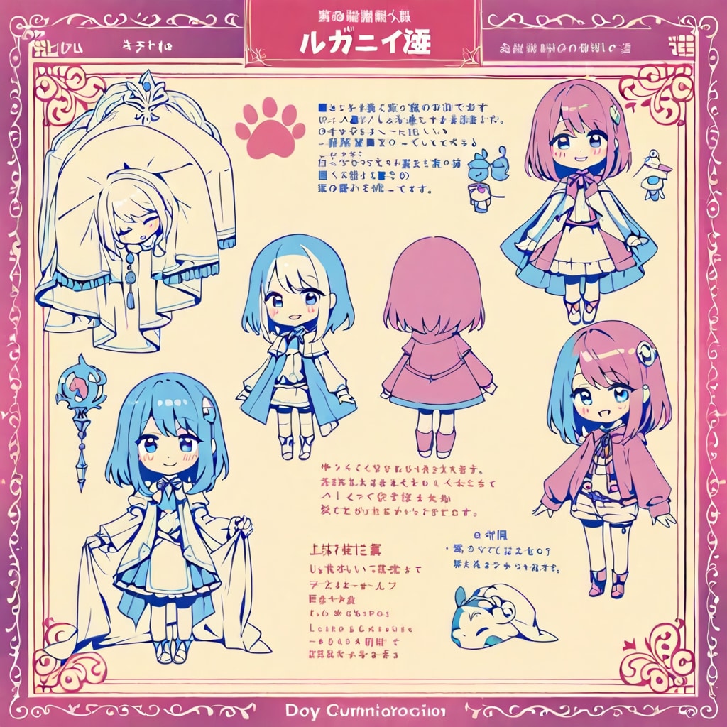 キャラクター設定シート風 | の人気AIイラスト・グラビア