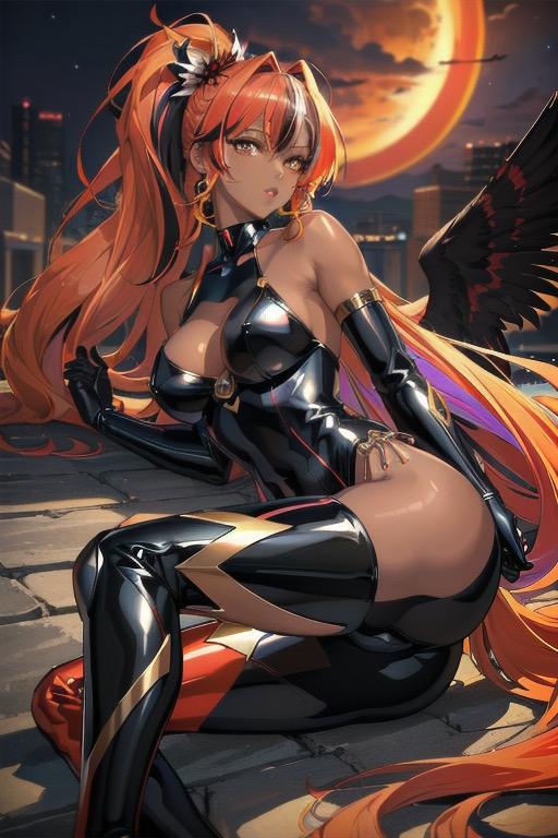 対魔忍風褐色美女