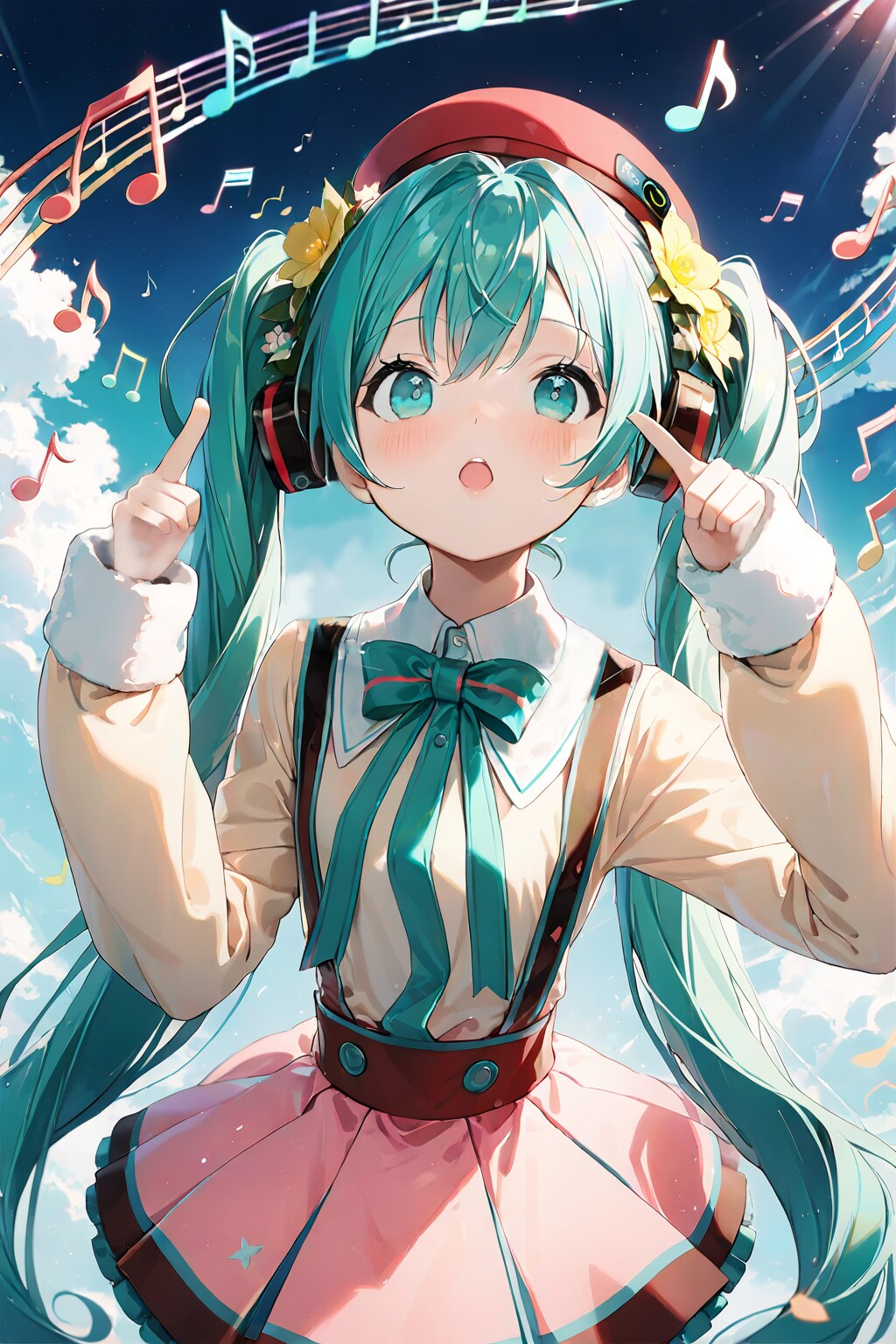 修正版_ベレー帽かぶって歌うミク