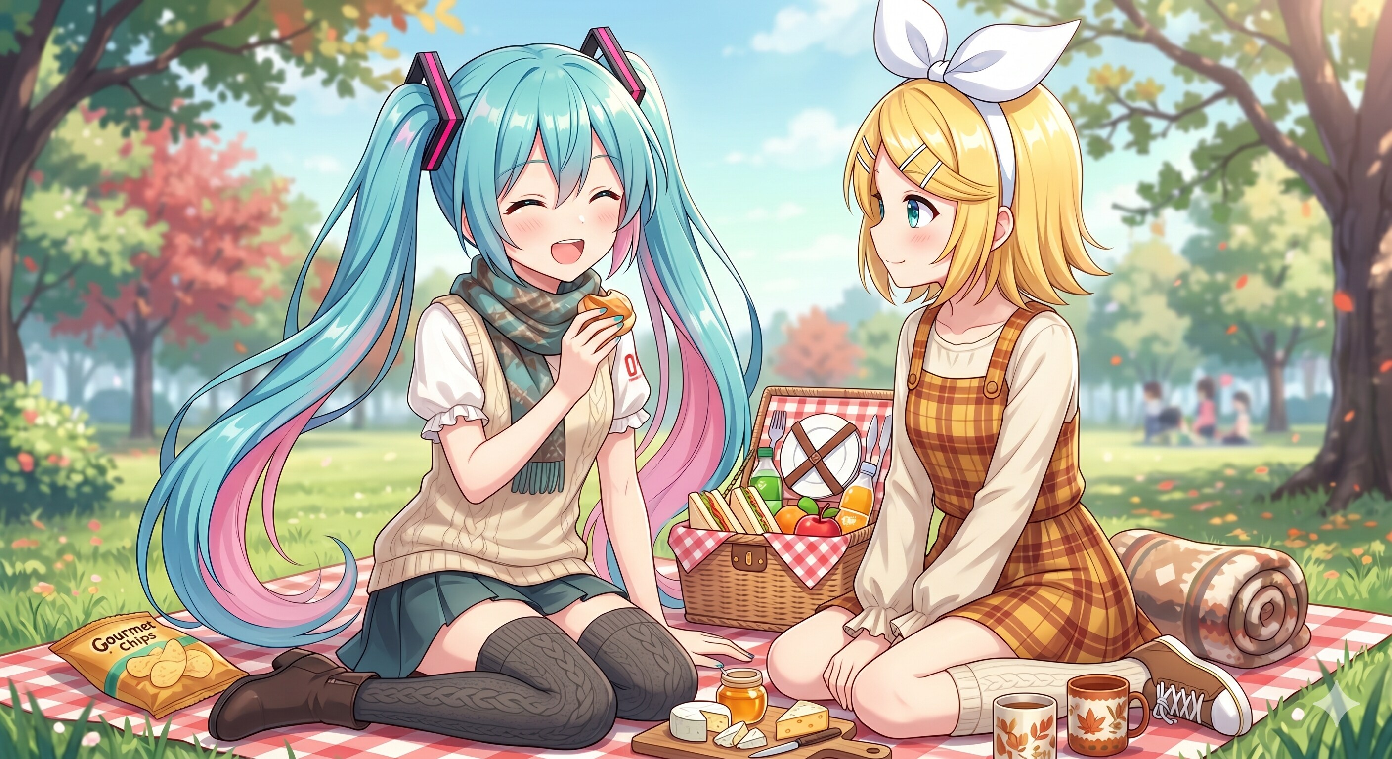 ２人だけのピクニック🎶 | の人気AIイラスト・グラビア