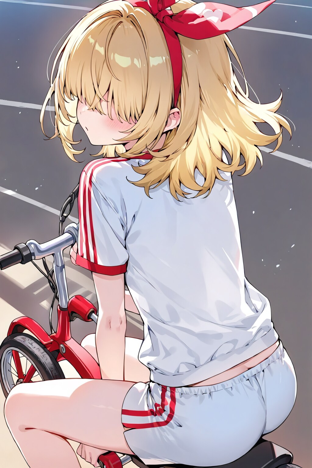 自転車に座る_LILAC