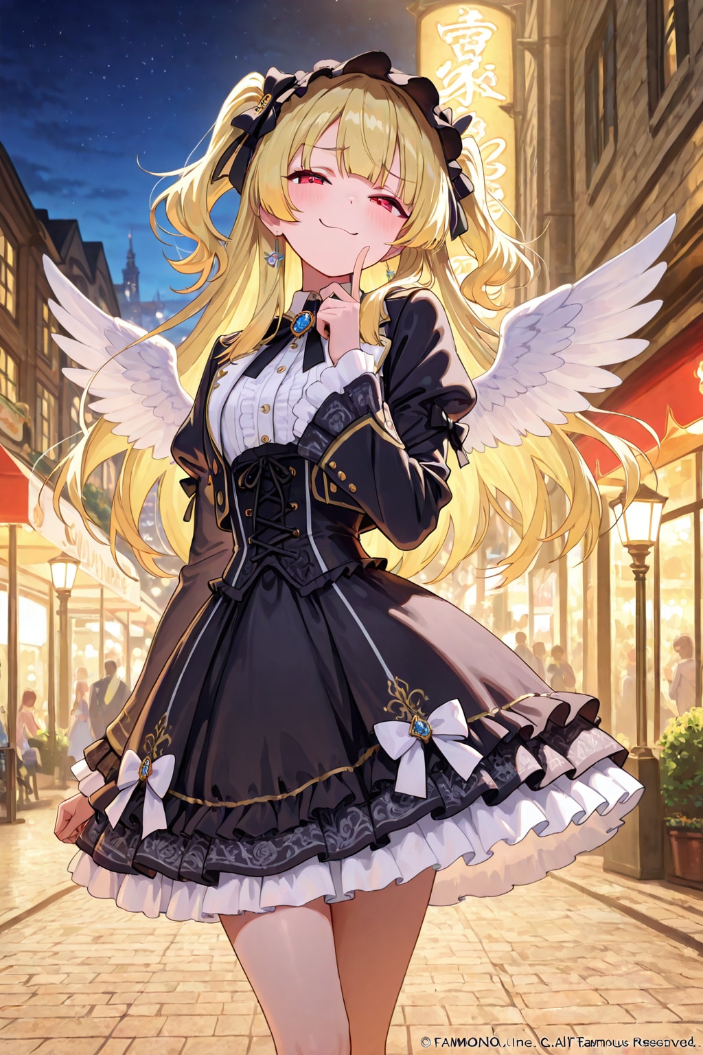 ドヤ顔の翼ゴスロリ少女