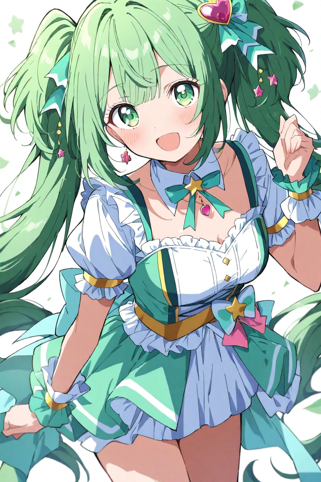 ミントグリーンヘアーの魔法少女