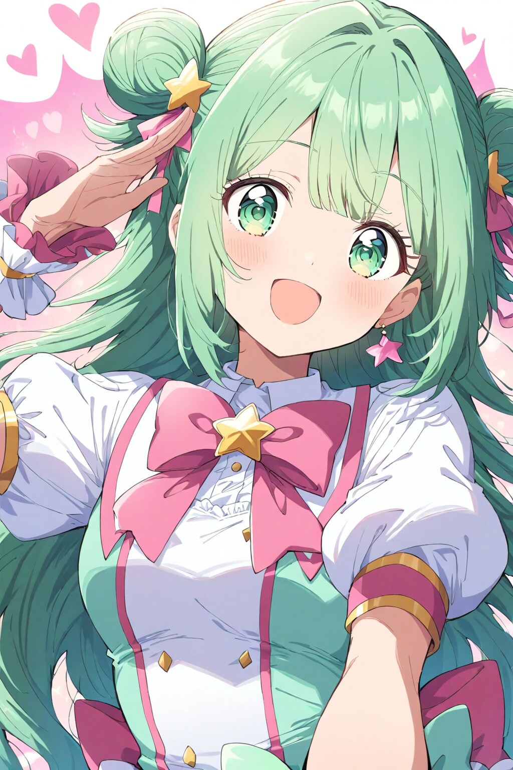 ミントグリーンヘアーの魔法少女