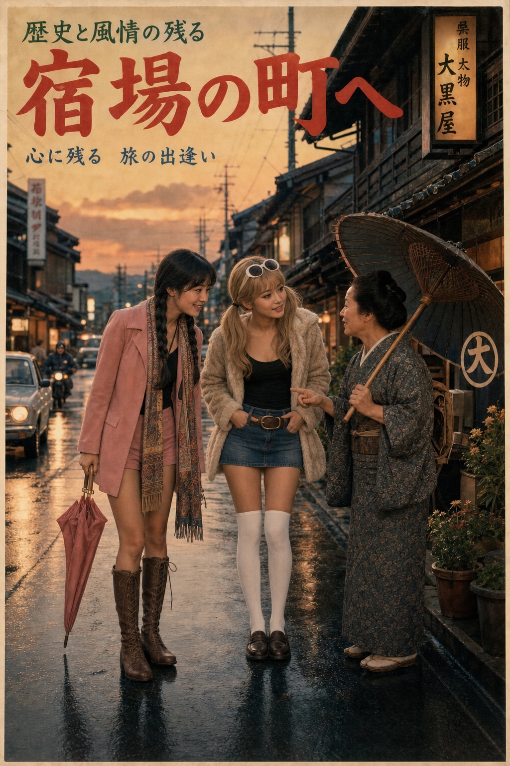【ちちぷい投稿企画参加画像】Ｇ.Ｗなのでいにしえの「DISCOVER➡JAPAN」っぽいポスター作ってみた