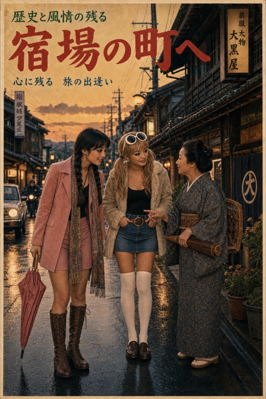 【ちちぷい投稿企画参加画像】Ｇ.Ｗなのでいにしえの「DISCOVER➡JAPAN」っぽいポスター作ってみた