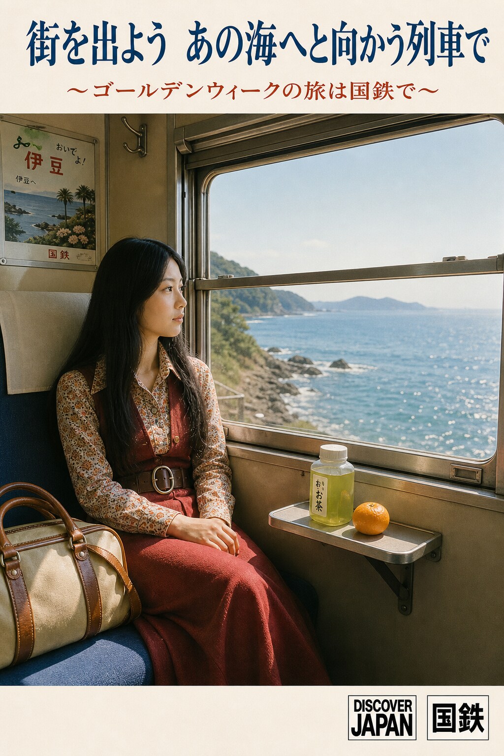 【ちちぷい投稿企画参加画像】Ｇ.Ｗなのでいにしえの「DISCOVER➡JAPAN」っぽいポスター作ってみた