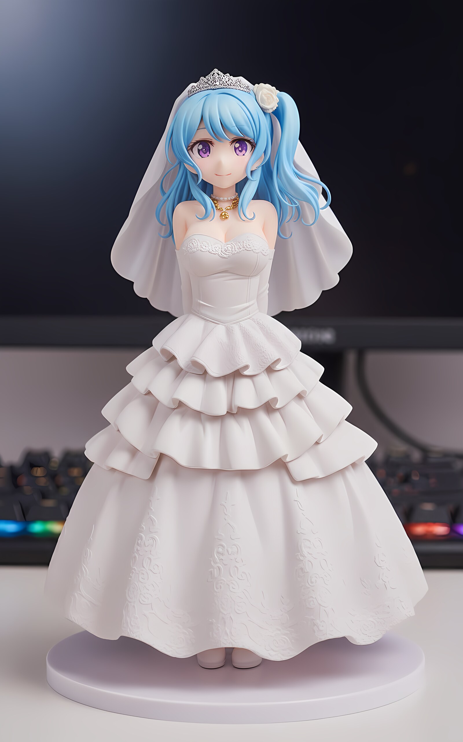 松原花音 ウエディングドレス フィギュア風 | の人気AIイラスト・グラビア