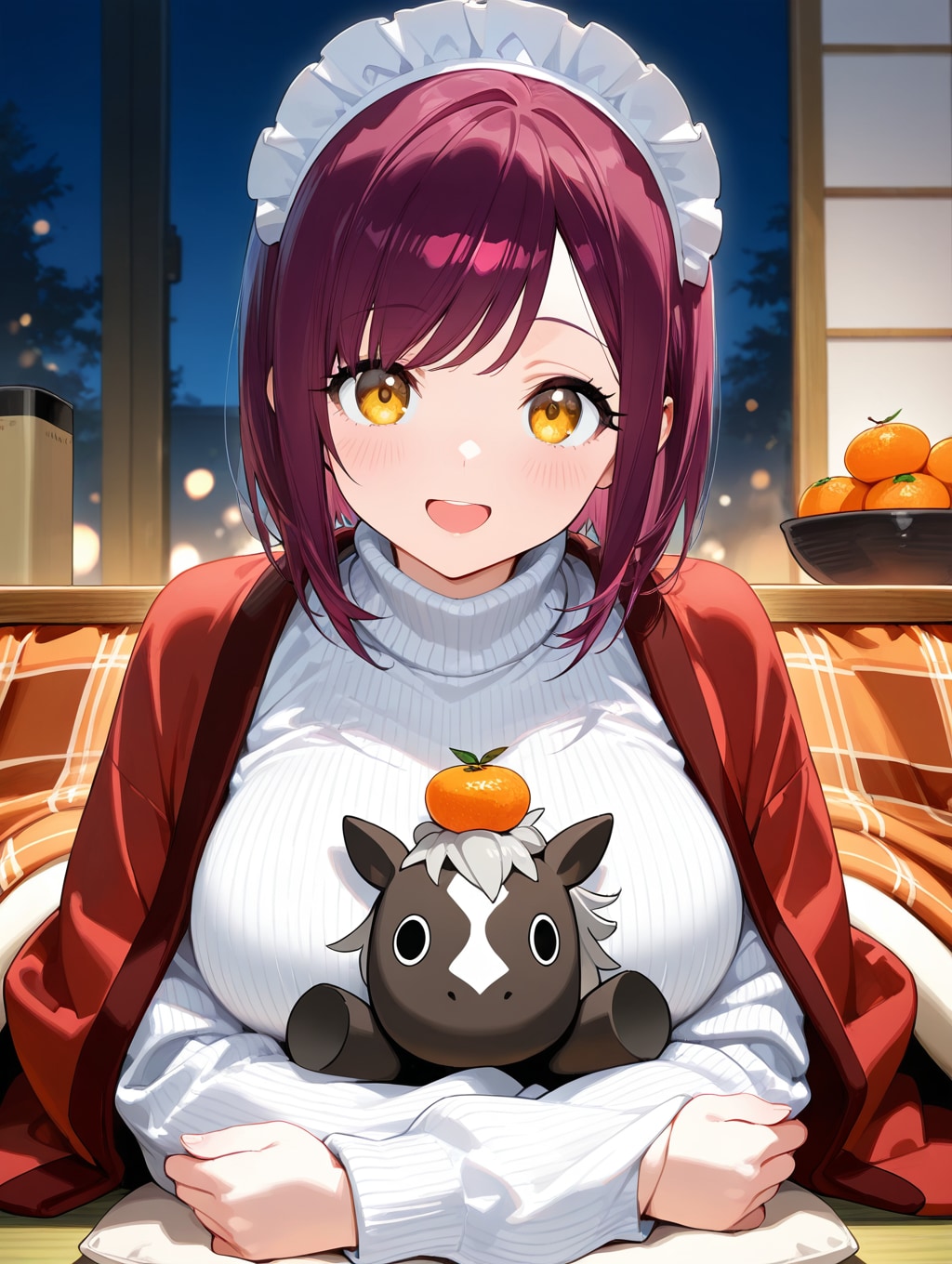 こんばんは（挨拶メイドの芽衣ちゃん）