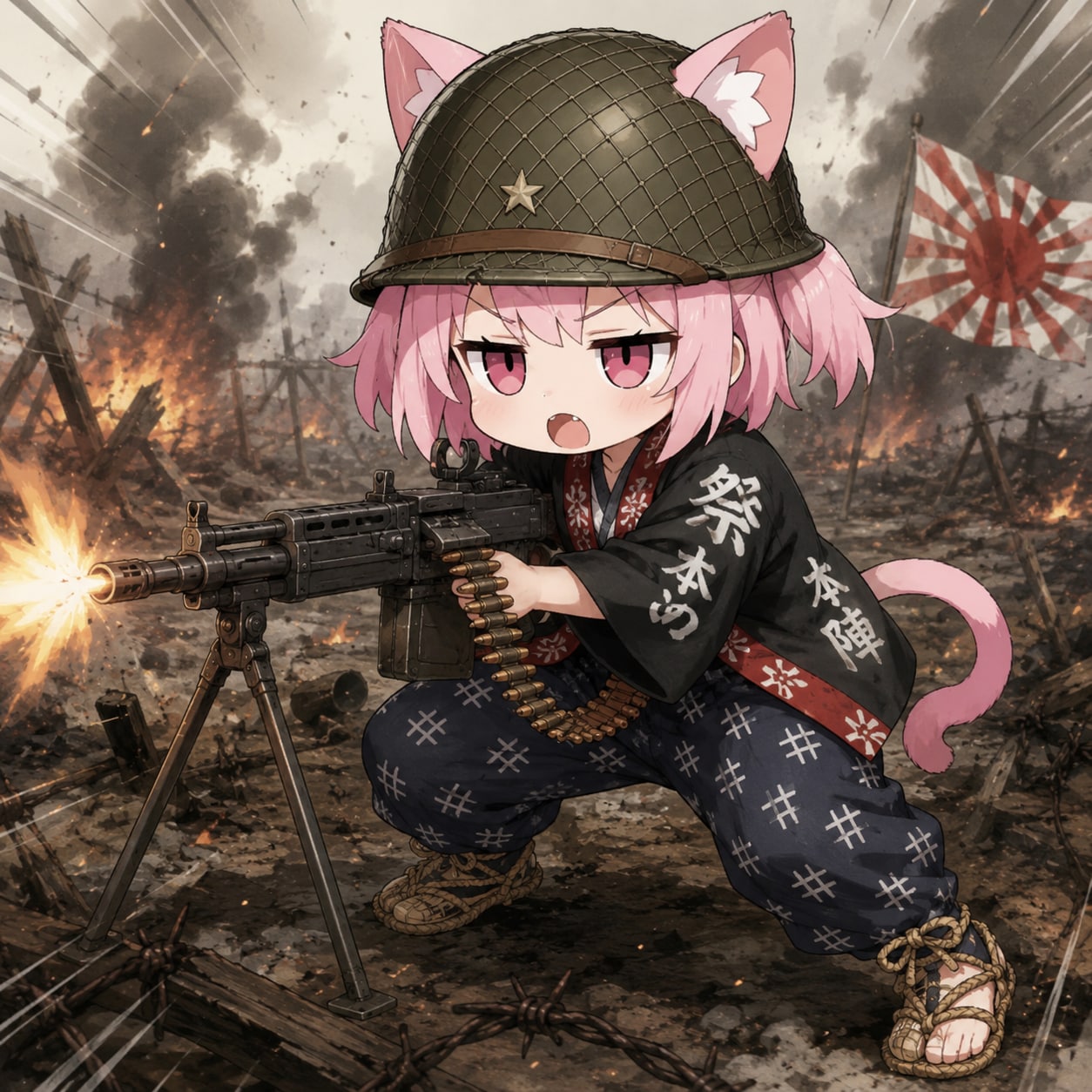 カッコいい戦場のねこちゃん！！