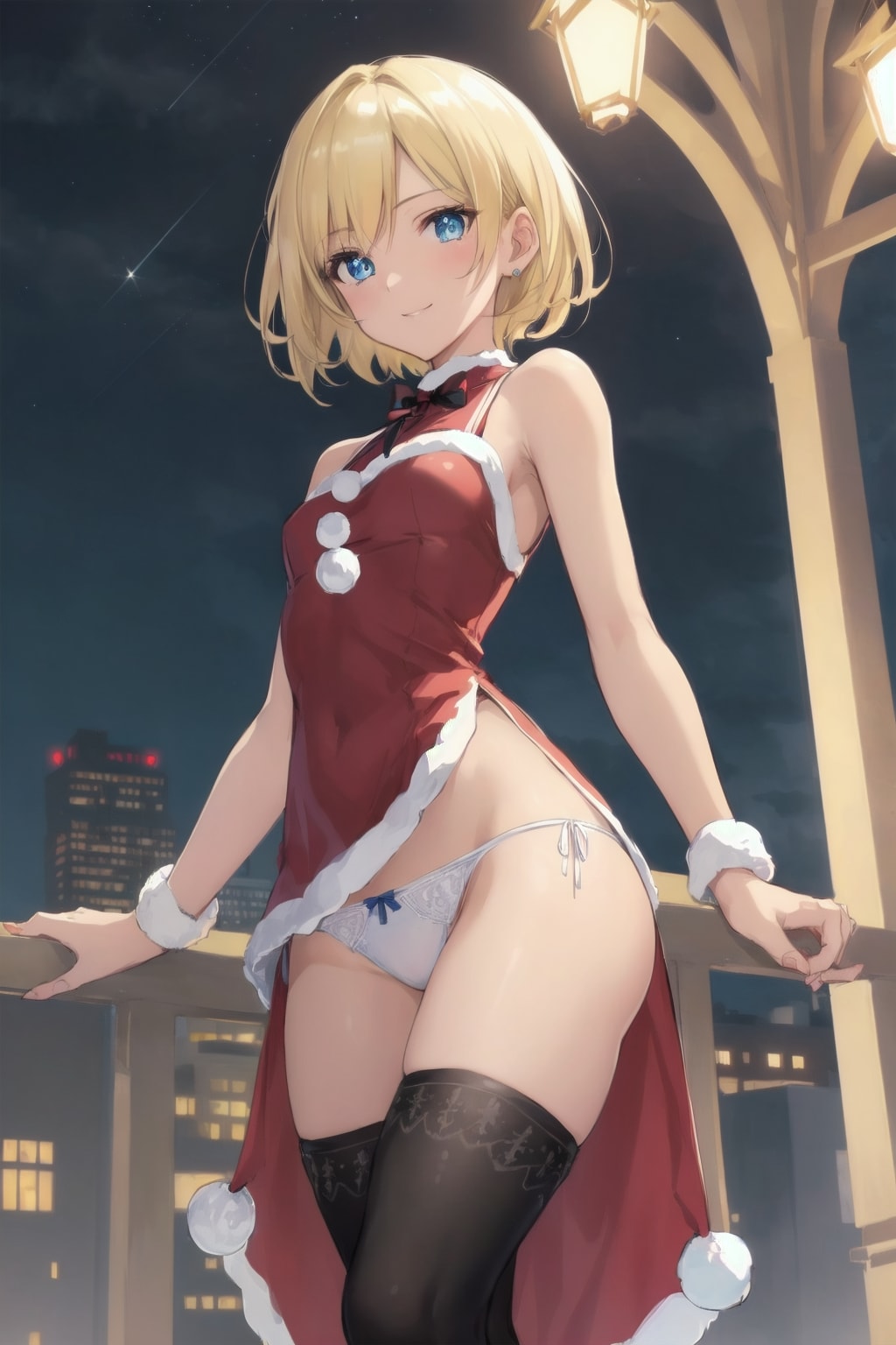 サンタでパンチラニーハイ