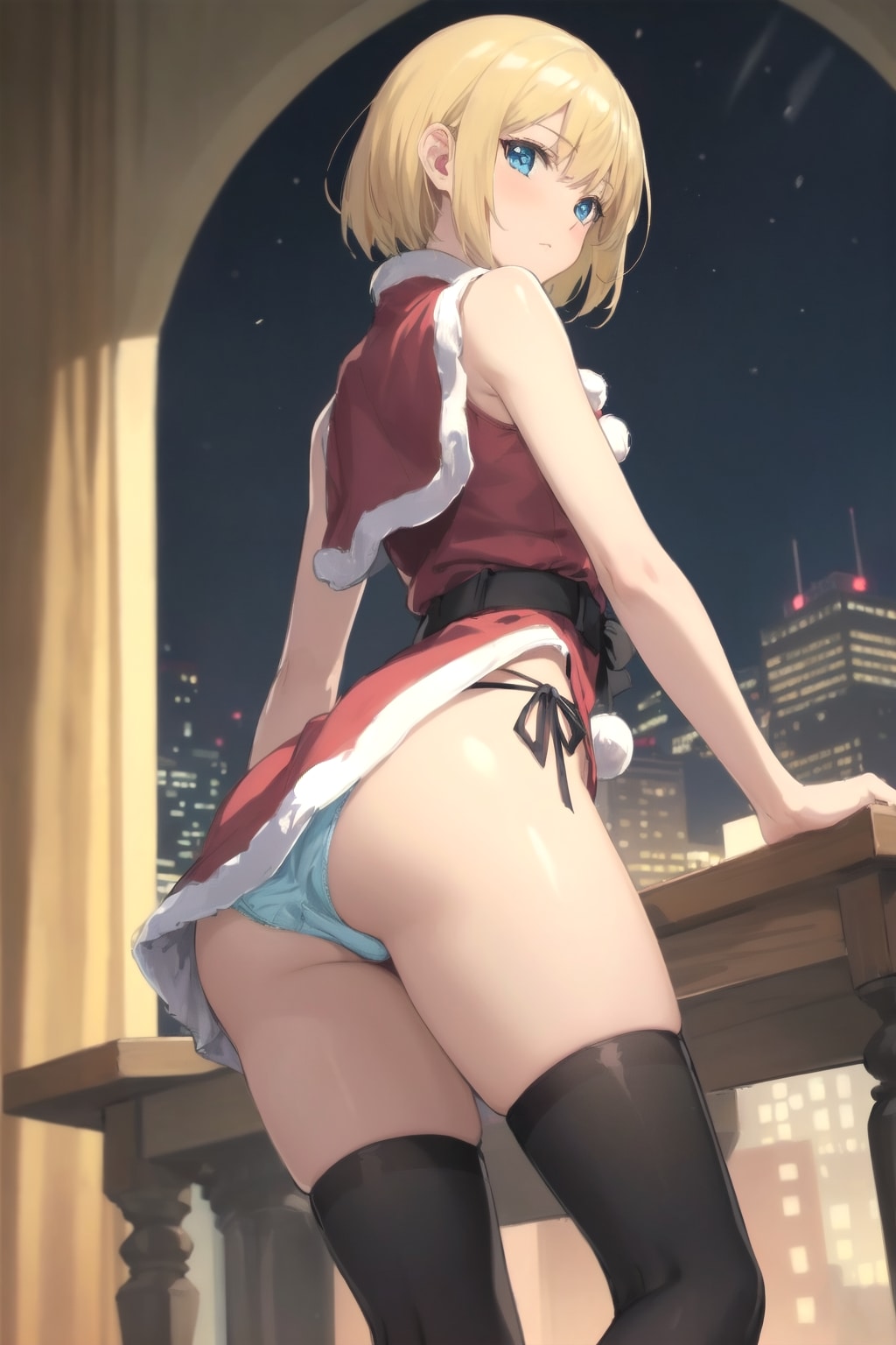 サンタでパンチラニーハイ