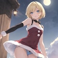 サンタでパンチラニーハイ 2枚目
