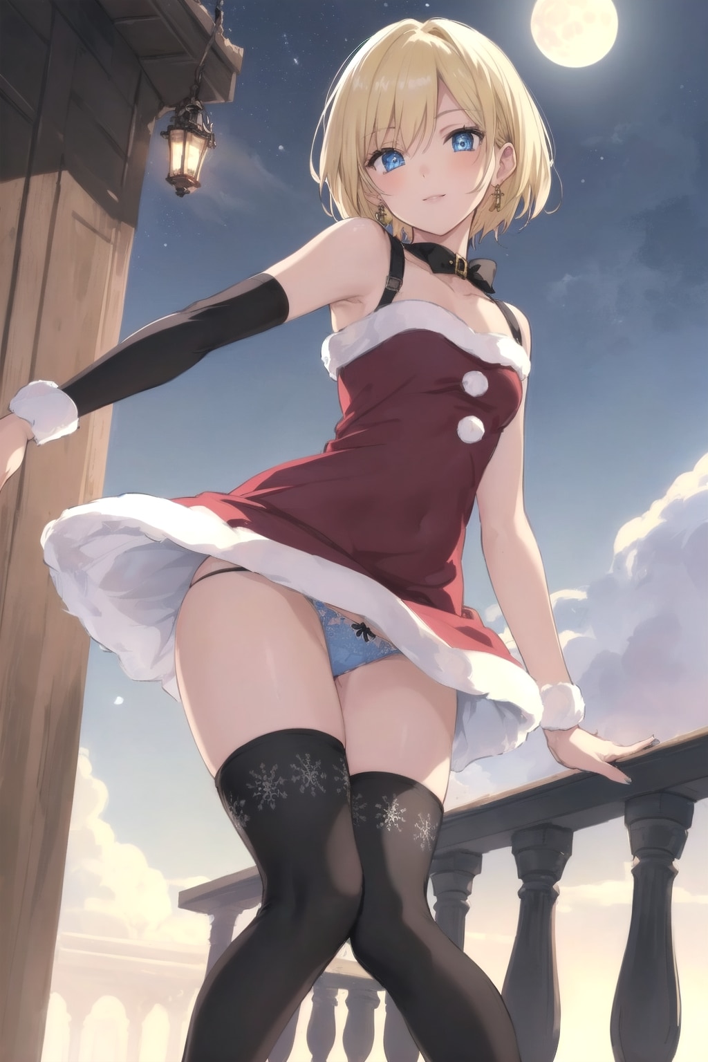 サンタでパンチラニーハイ