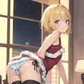サンタでパンチラニーハイ 5枚目