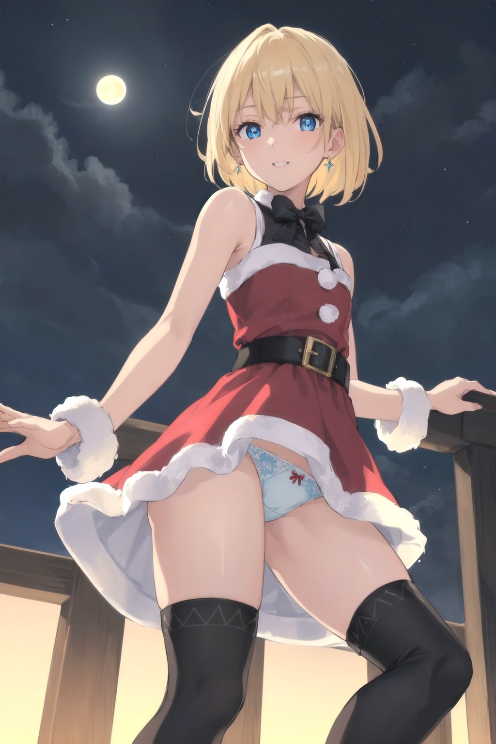 サンタでパンチラニーハイ