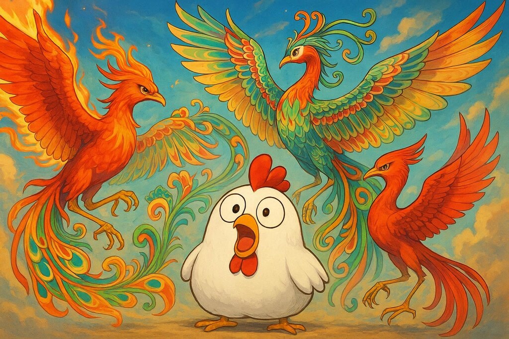 不死鳥、鳳凰、朱雀