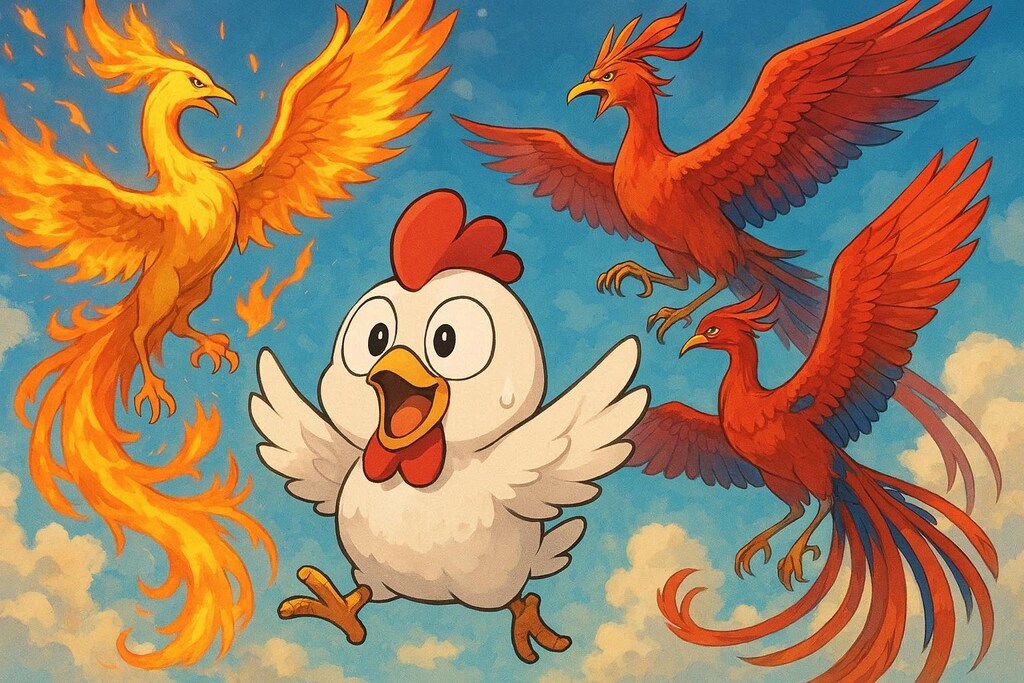 不死鳥、鳳凰、朱雀