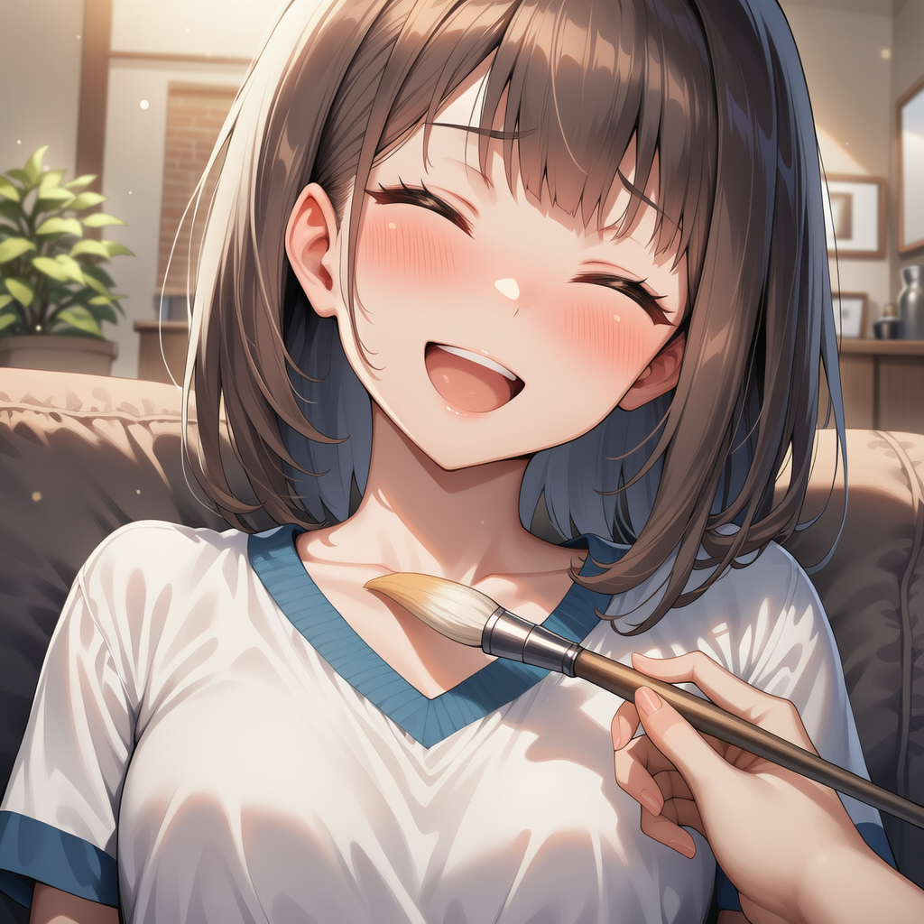 やだ～くすぐったいって～