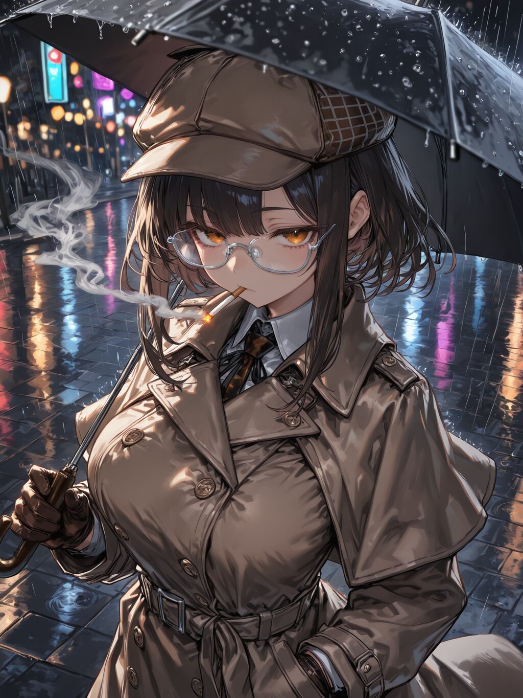雨と探偵