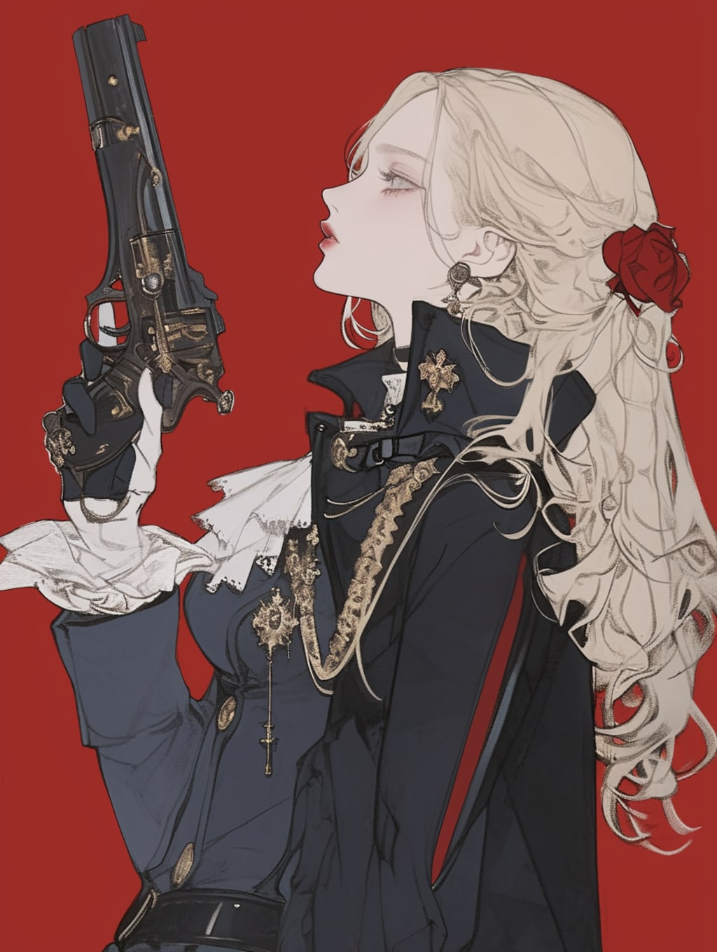 銃を持つ女