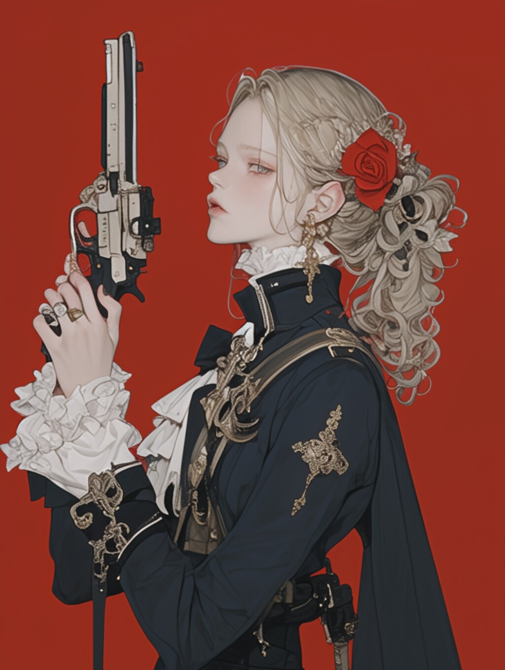 銃を持つ女