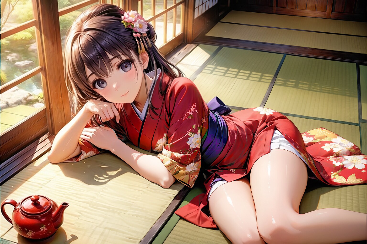 メイリン和服姿になる