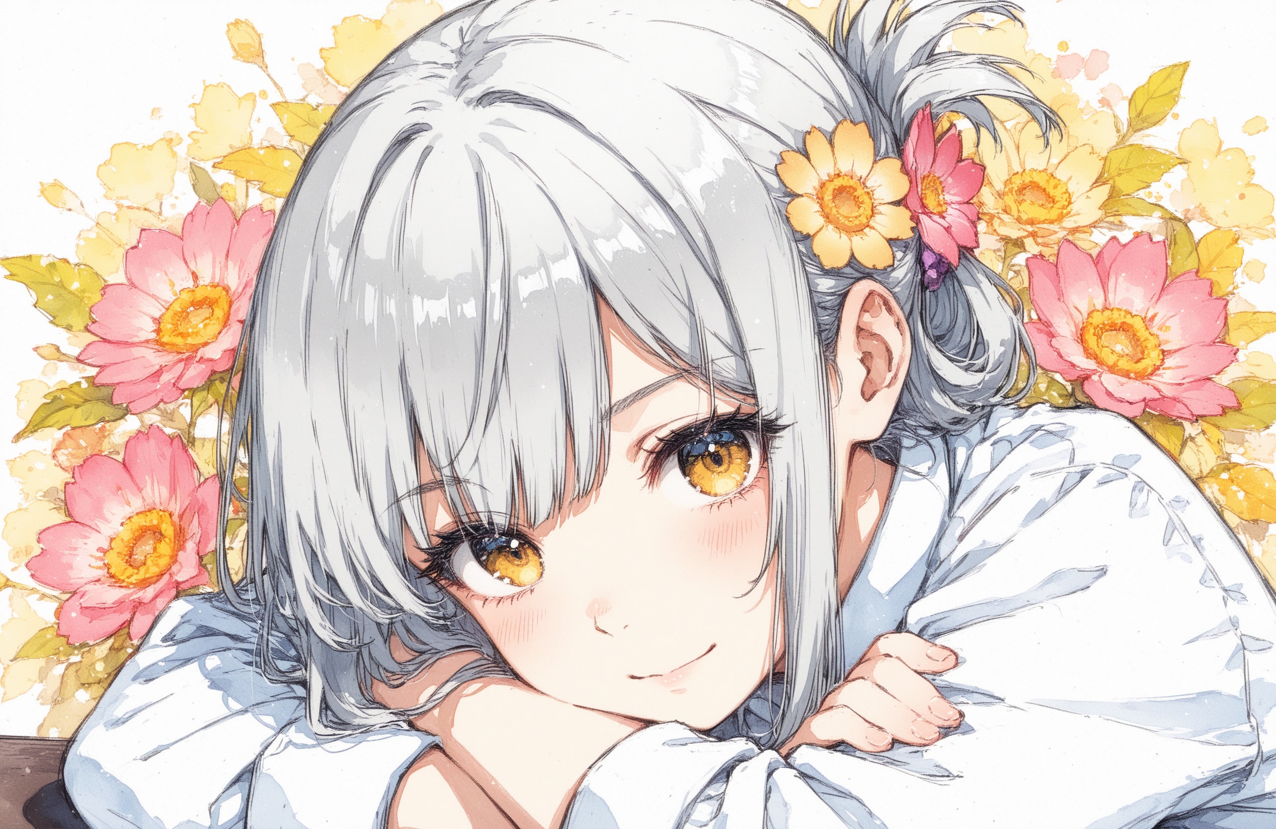 看板娘　flowers | の人気AIイラスト・グラビア