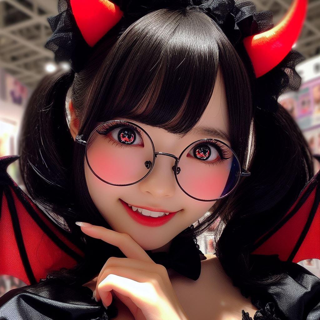 のびかちゃんの悪魔コス