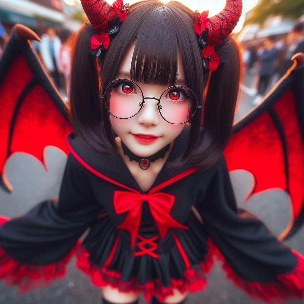 のびかちゃんの悪魔コス
