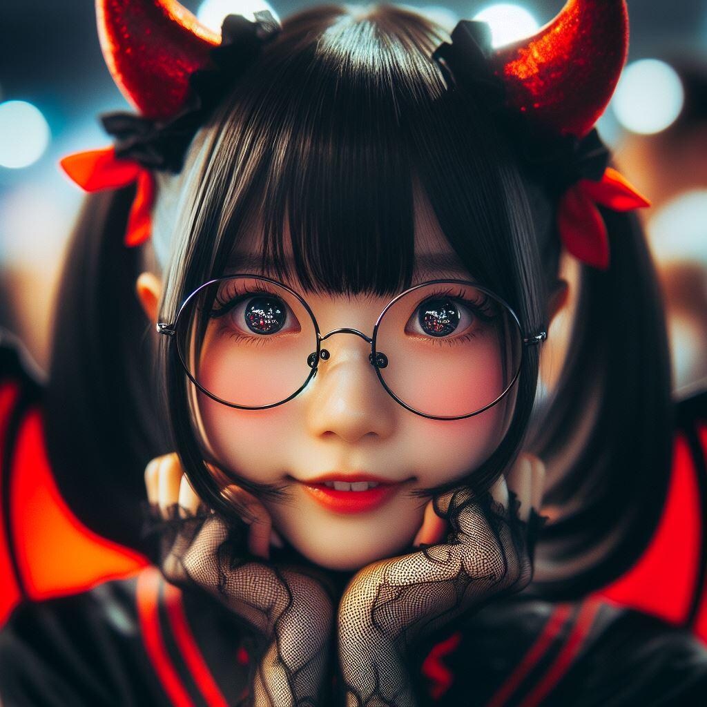 のびかちゃんの悪魔コス