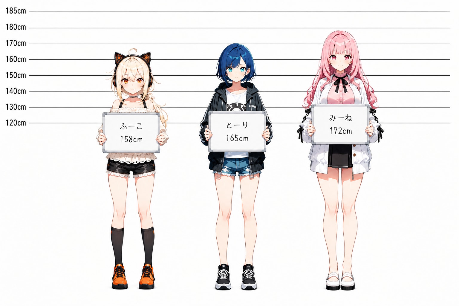 三人娘の相関図