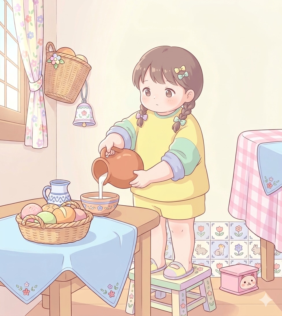 牛乳を…
