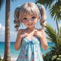 金髪ょぅι゛ょ💕常夏の島のphotoshoot【model：arondel_v1】 5枚目
