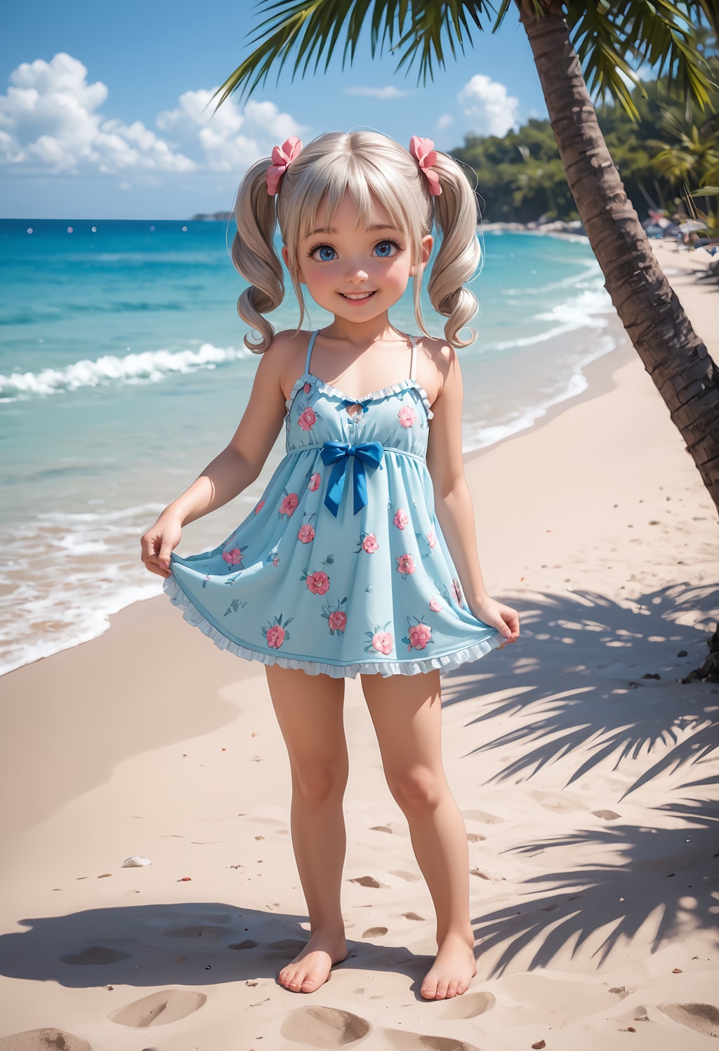 金髪ょぅι゛ょ💕常夏の島のphotoshoot【model：arondel_v1】