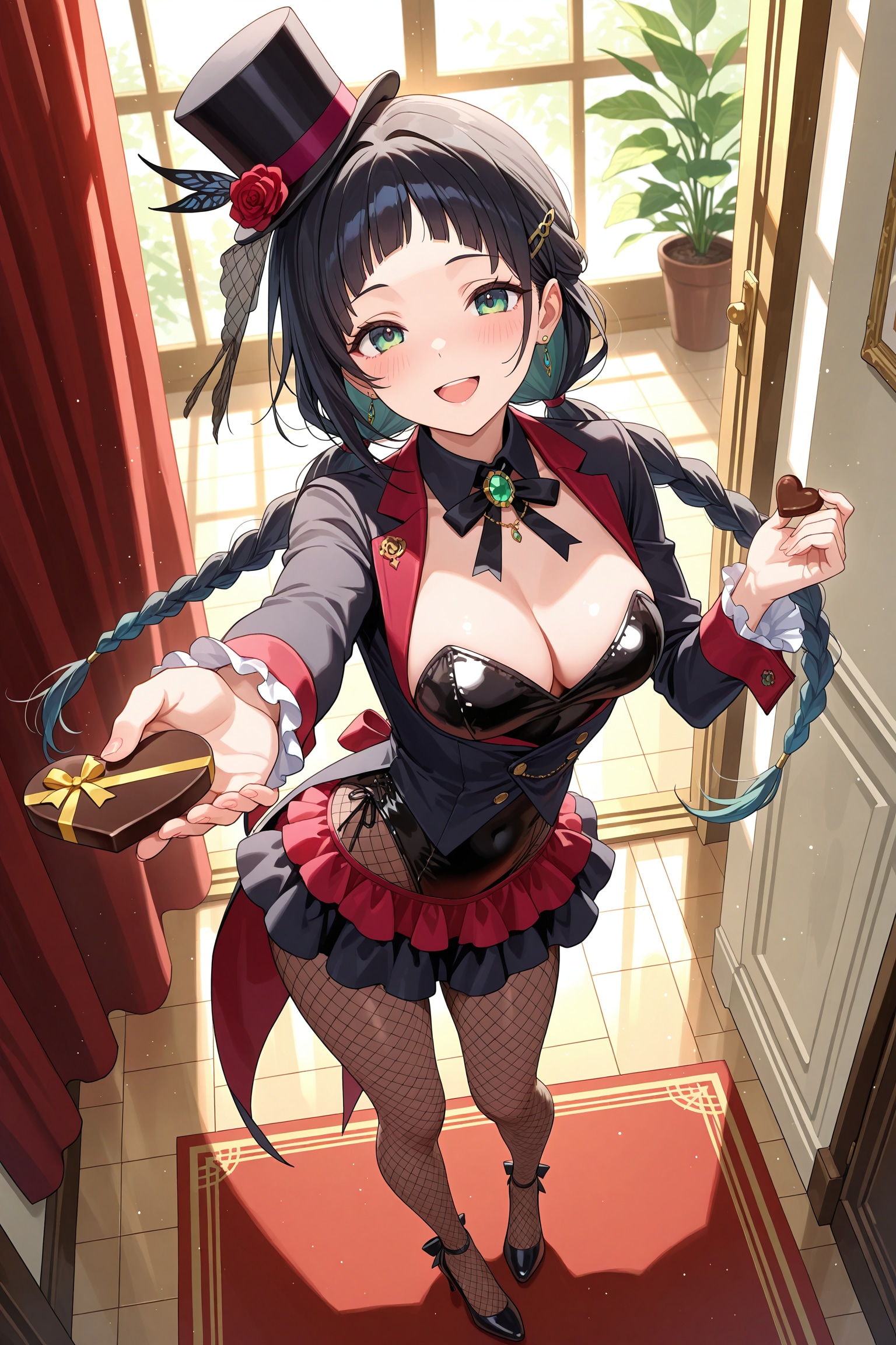 シルクハットのこよみちゃんとバレンタイン | の人気AIイラスト・グラビア