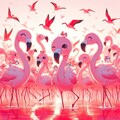 フラミンゴのダンス 7枚目