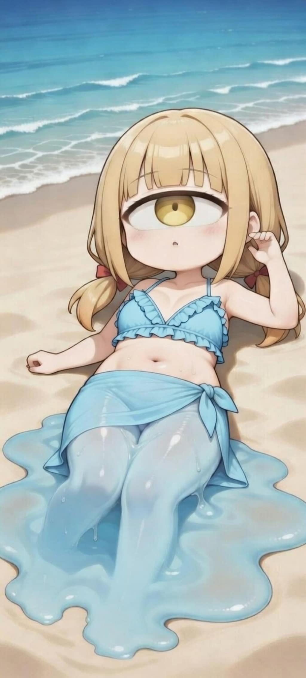 単眼スライムちゃん　ビーチ
