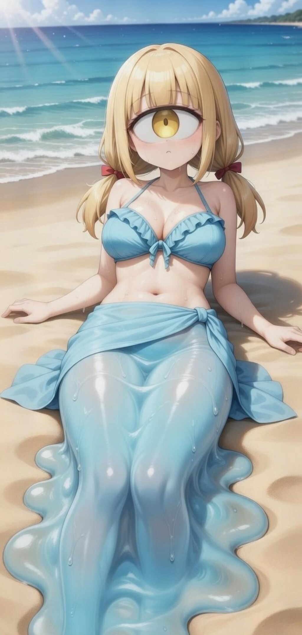 単眼スライムちゃん　ビーチ