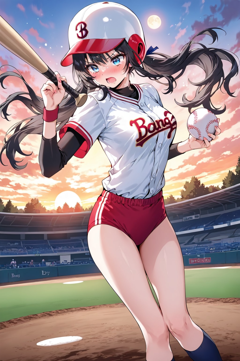 ブルマで野球をする葵さん(ちちぷい版)